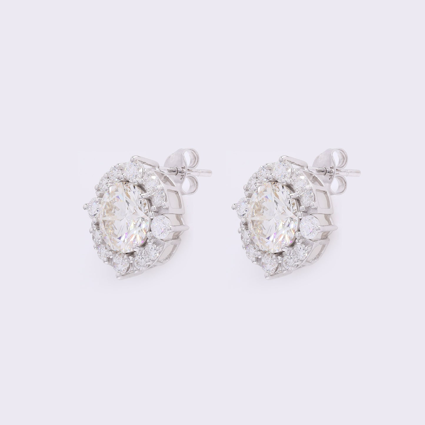 4.50 Carats Lab Grown Diamond 14K Gold Earrings