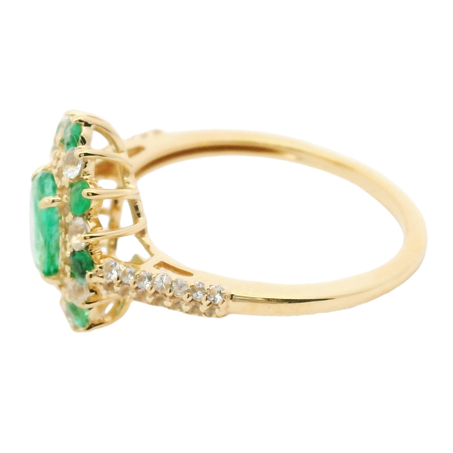 1.22 Ct Oval Emerald 14K Gold Ring