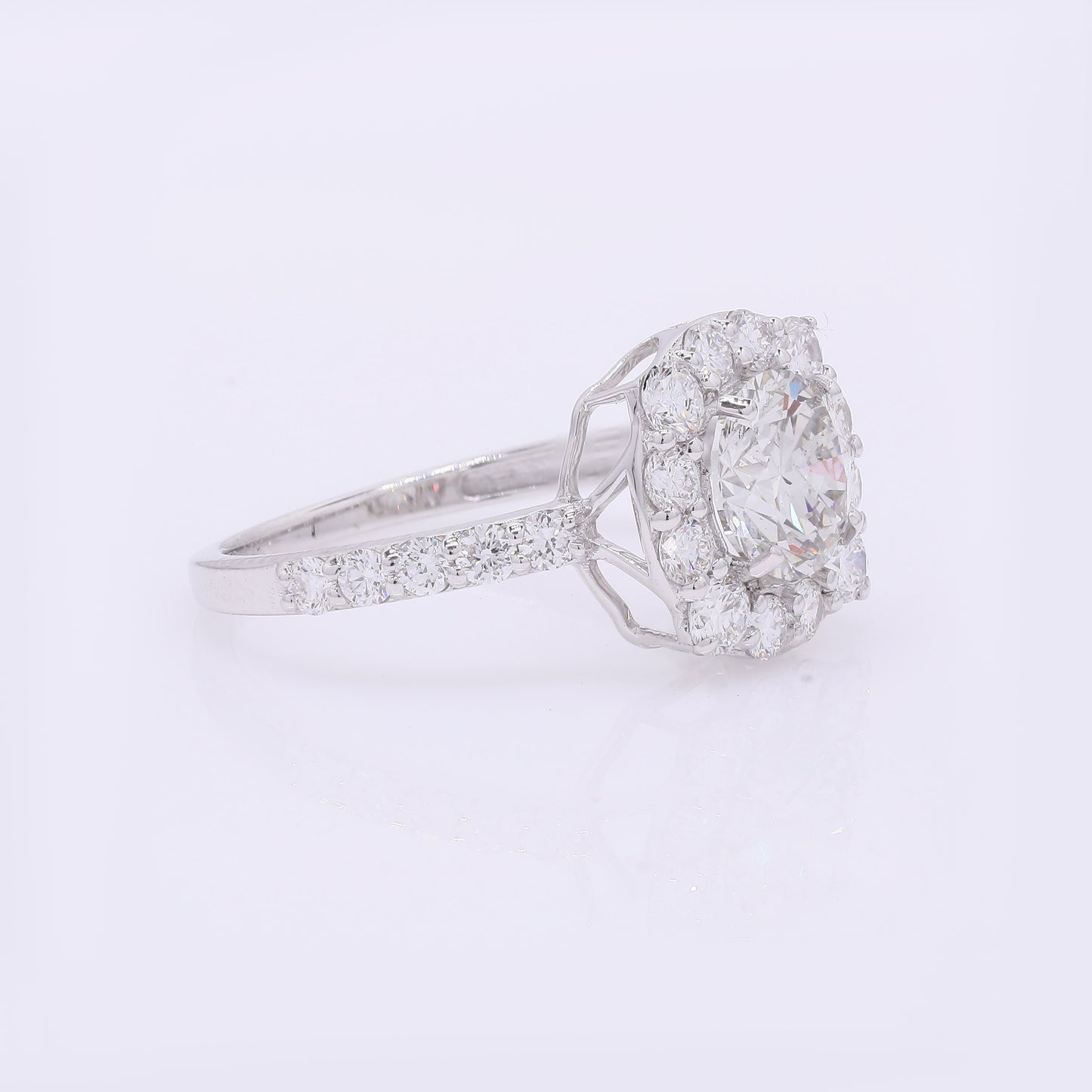2.05 Carats Lab Grown Diamond 14K Gold Ring