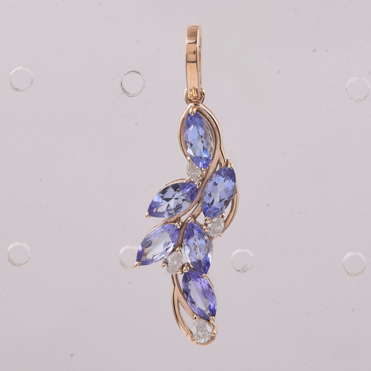 1.50 Ct Marquise Natural Tanzanite 14K Gold Pendant