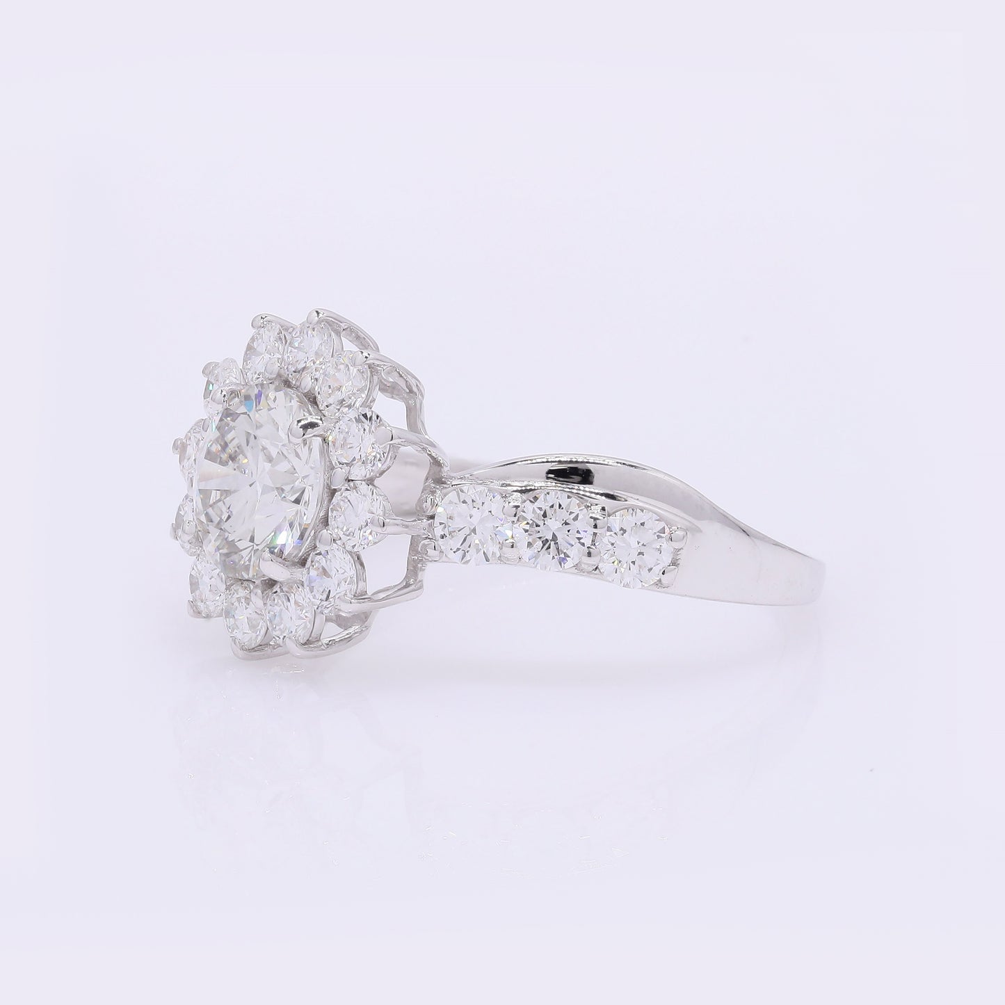 2.32 Carats Lab Grown Diamond 14K Gold Ring