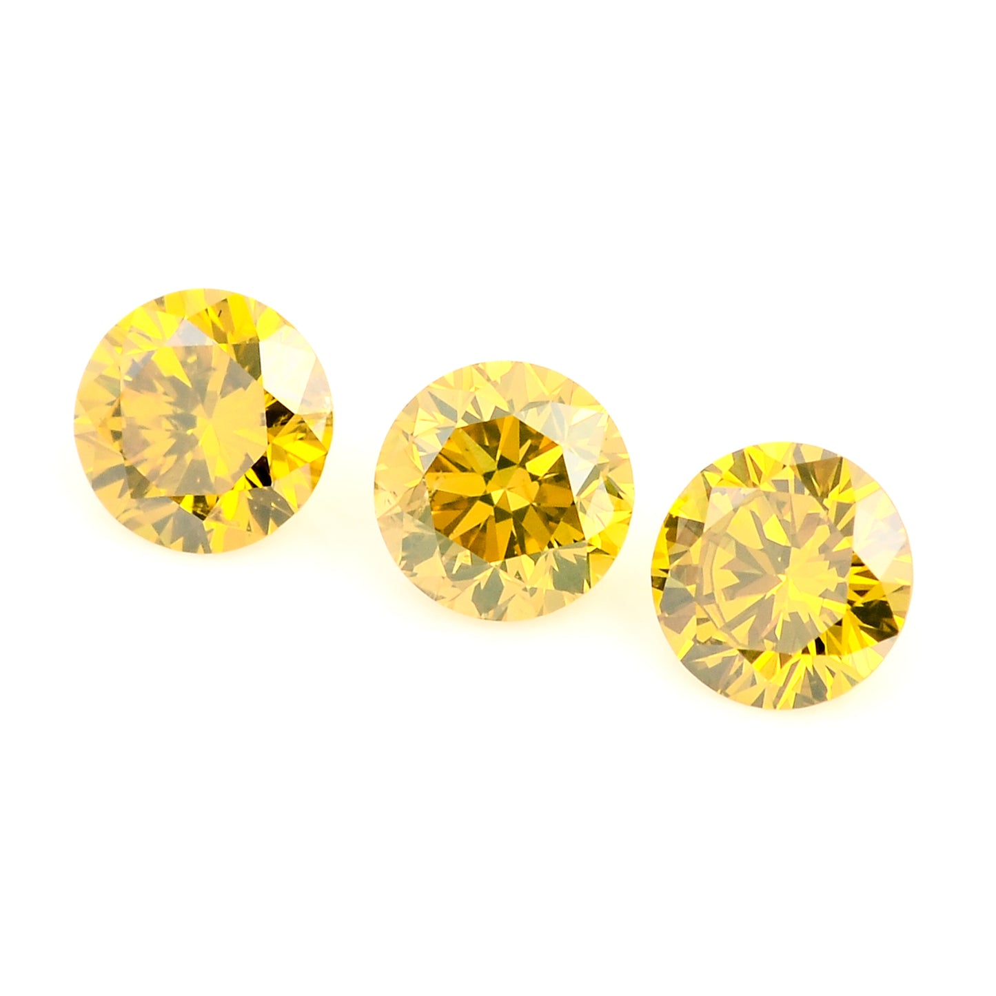 0.51 Yellow Diamond Round Loose Gemstone