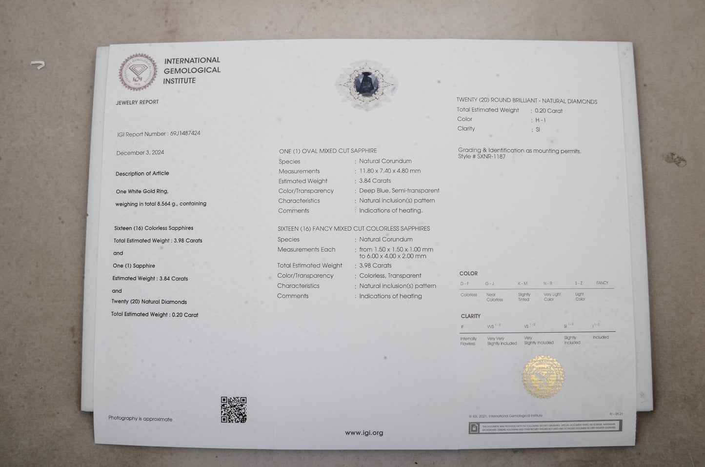 8.02 Carats Sapphire 14K Gold Ring