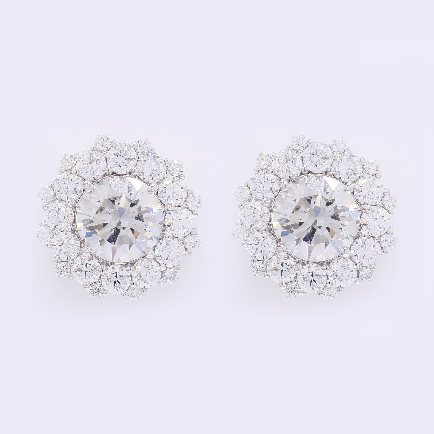 5.01 Carats Lab Grown Diamond 14K Gold Earrings
