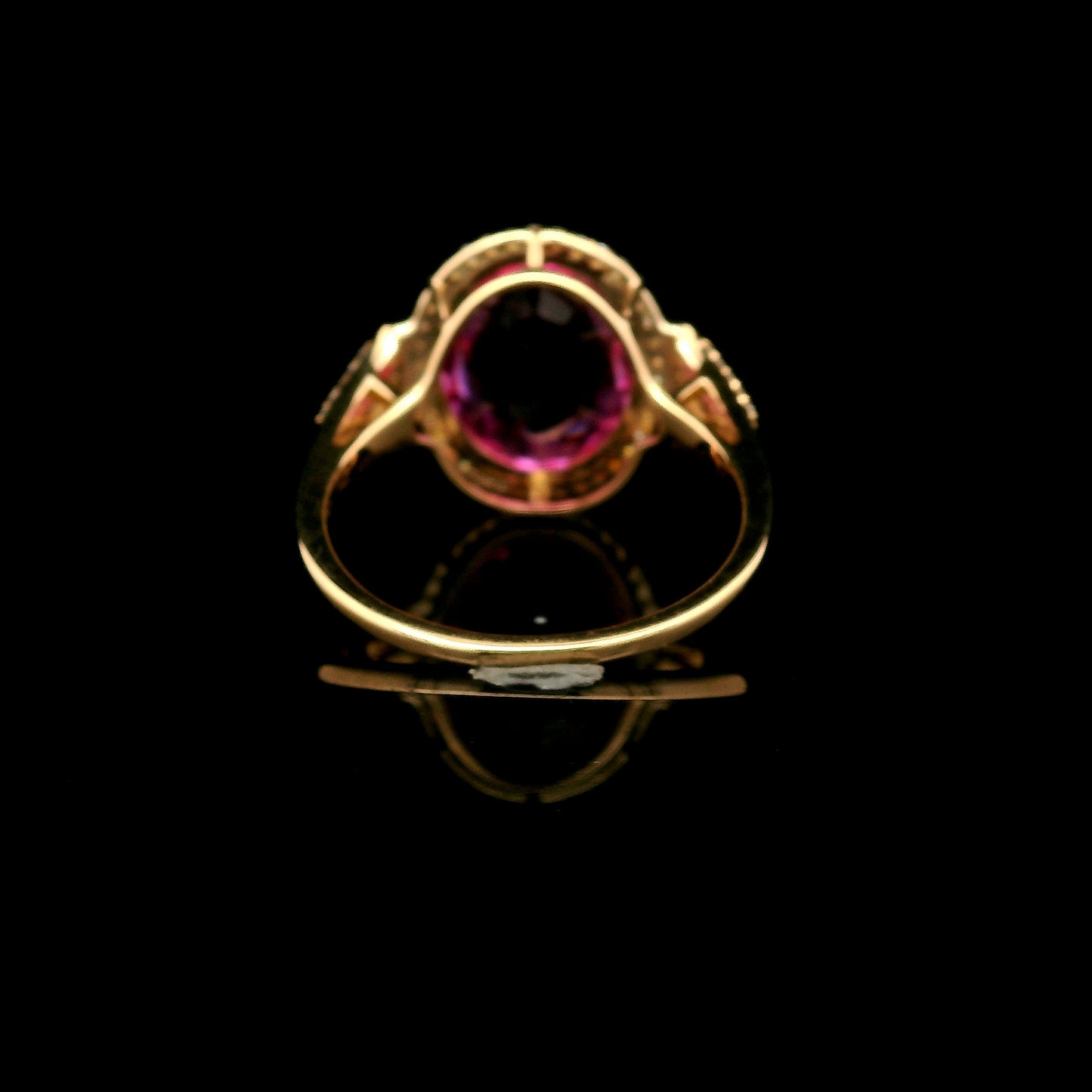 5.00 Ct Oval Mixed Cut Lab Grown Pink Sapphire 14K Gold Ring