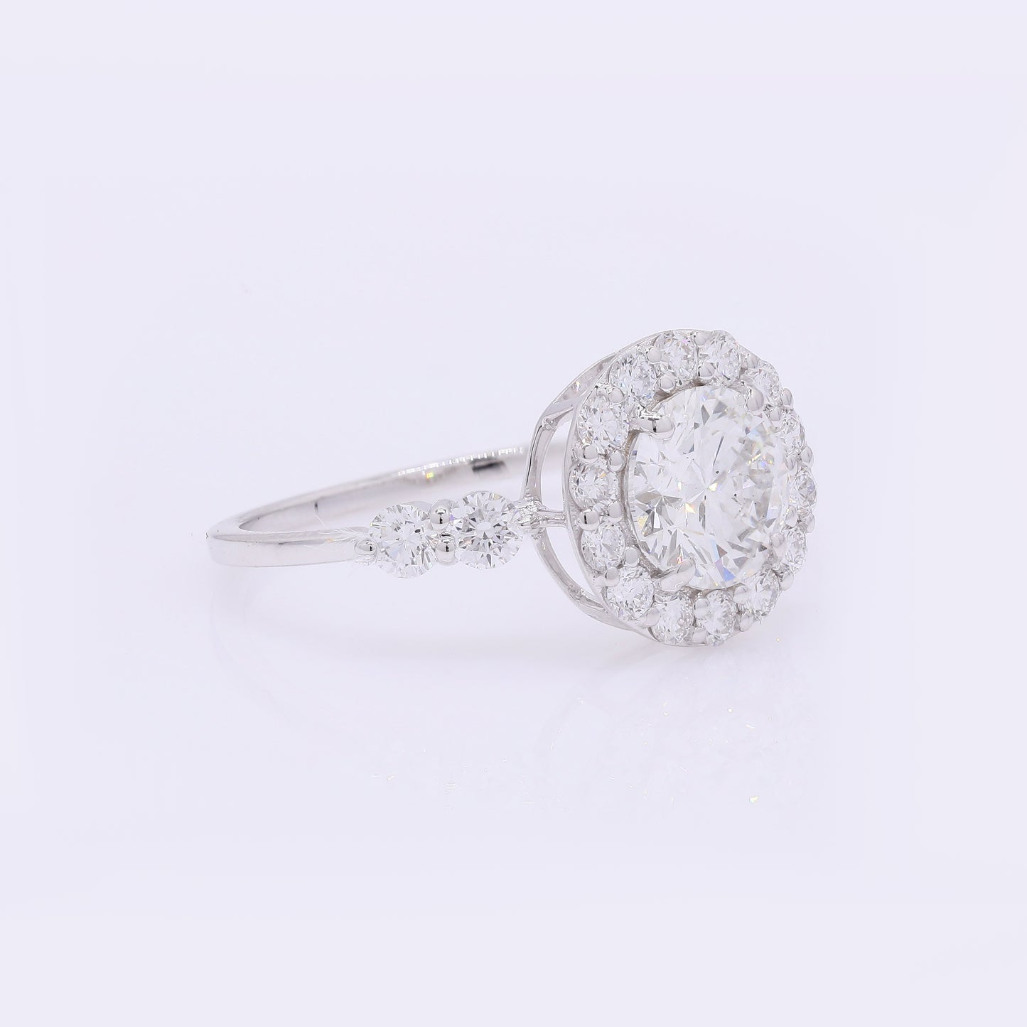 2.10 Carats Lab Grown Diamond 14K Gold Ring