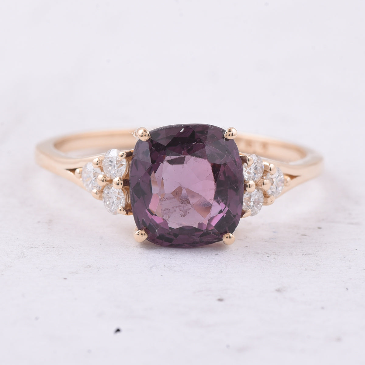 2.40 Ct Cushion Natural Spinel 14K Gold Ring
