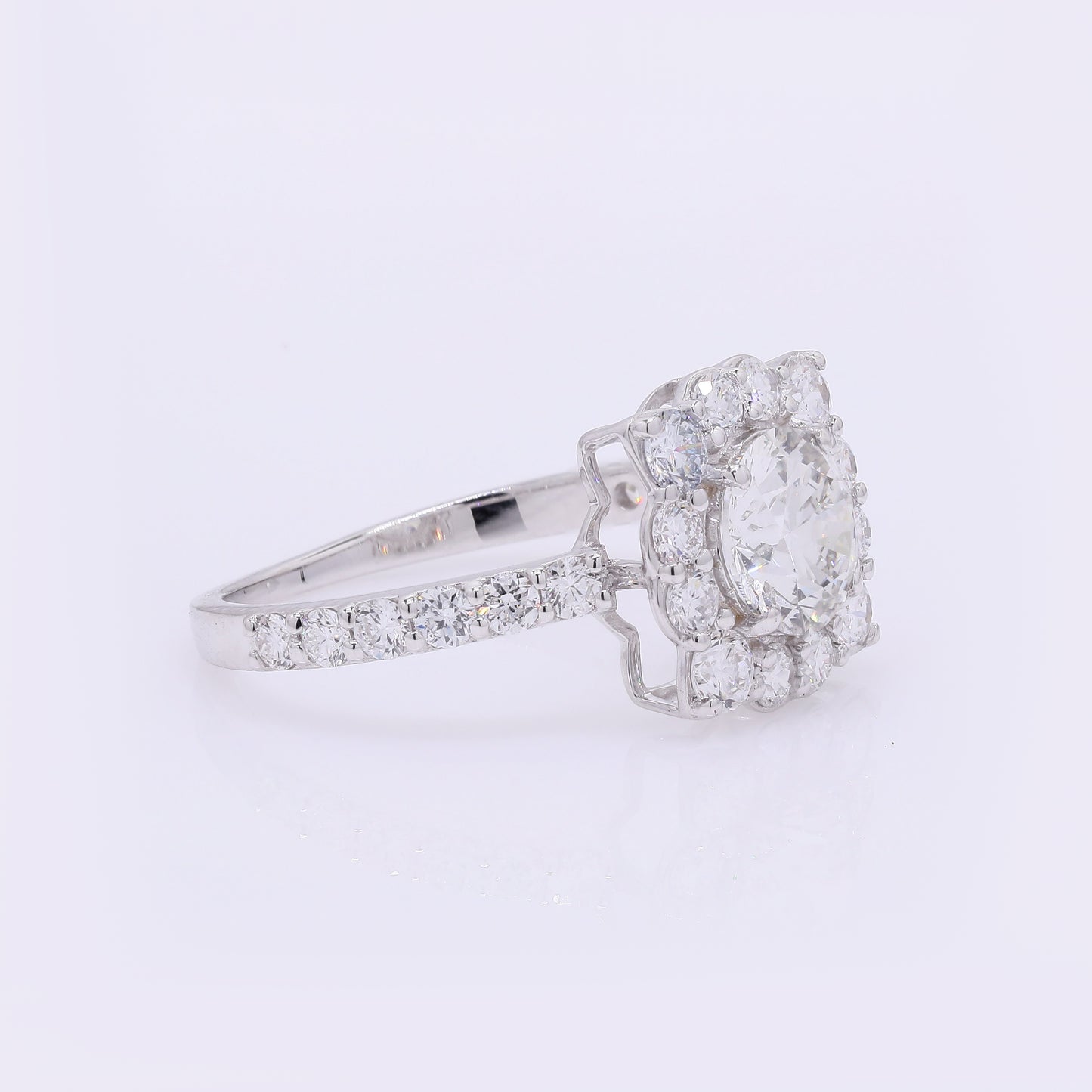 2.20 Carats Lab Grown Diamond 14K Gold Ring