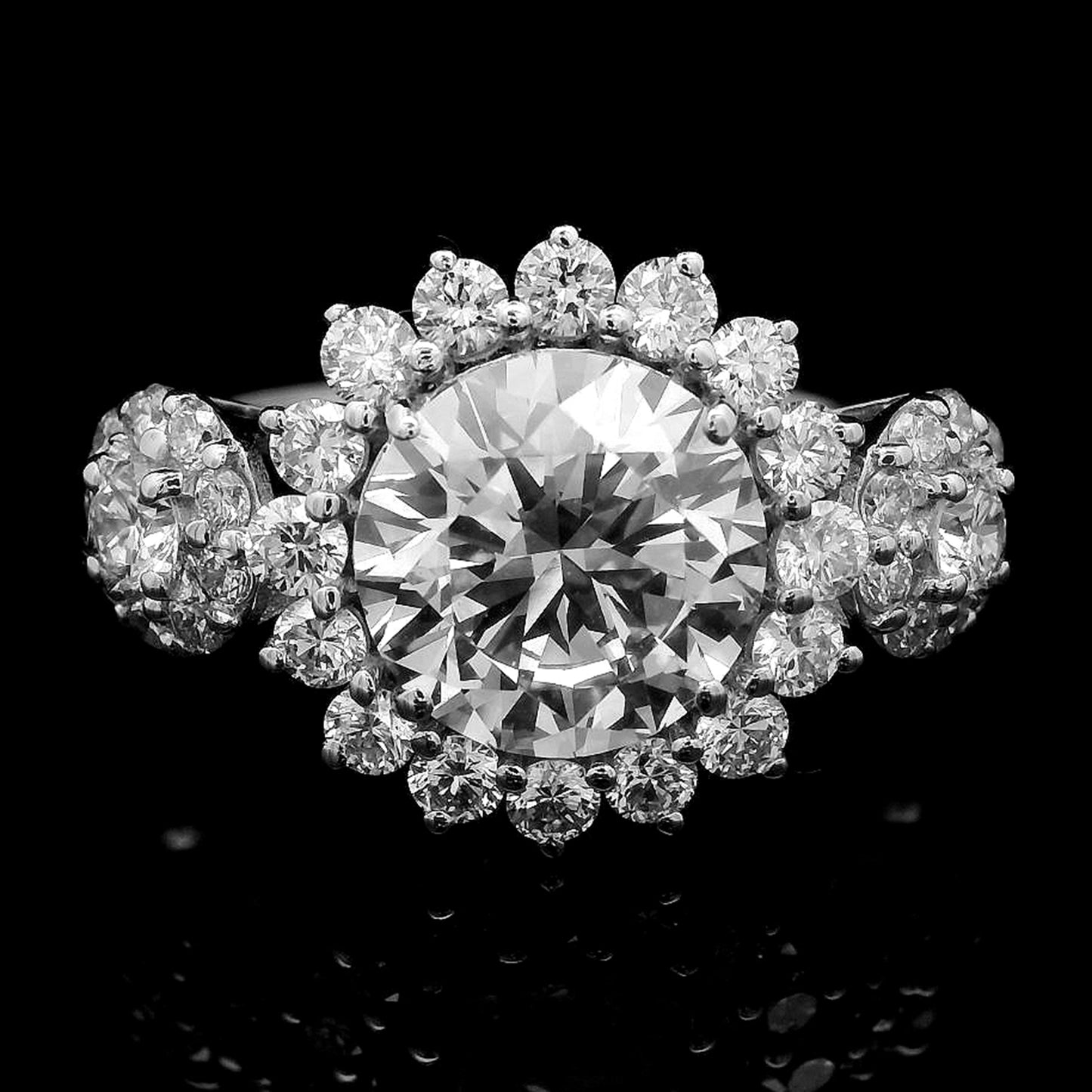 2.87 Carats Lab Grown Diamond 14K Gold Ring