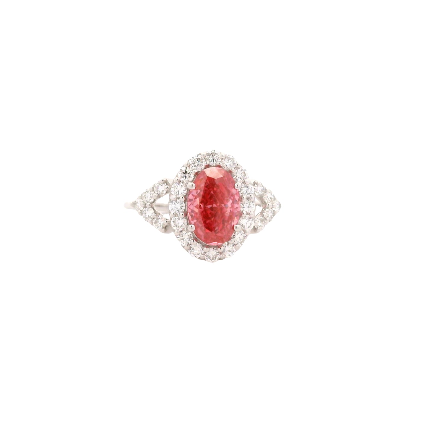 2.27 Carats Pink Lab Grown Diamond 14K Gold Ring