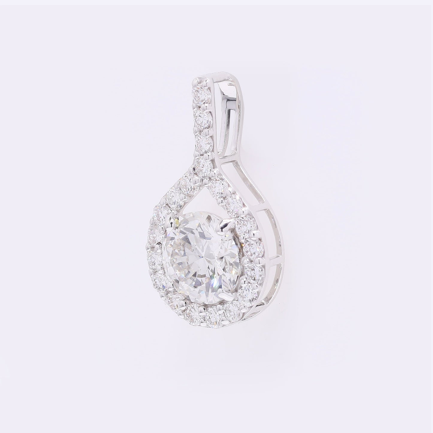 2.05 Carats Lab Grown Diamond 14K Gold Pendant