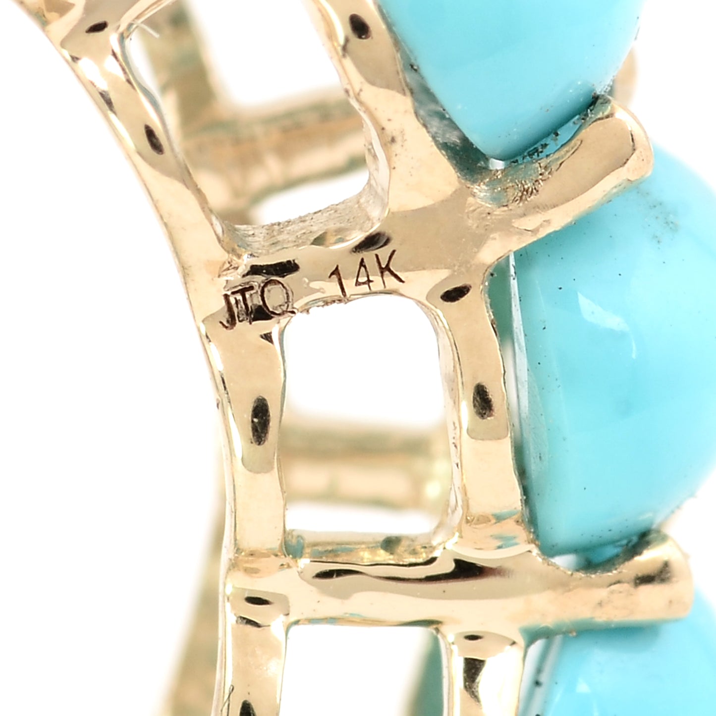 7.36 Ct Oval Turquoise 14K Gold Ring