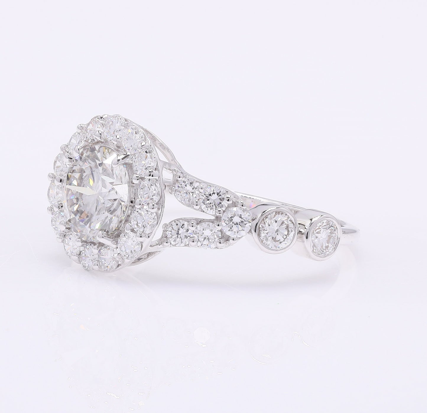 2.15 Carats Lab Grown Diamond 14K Gold Ring