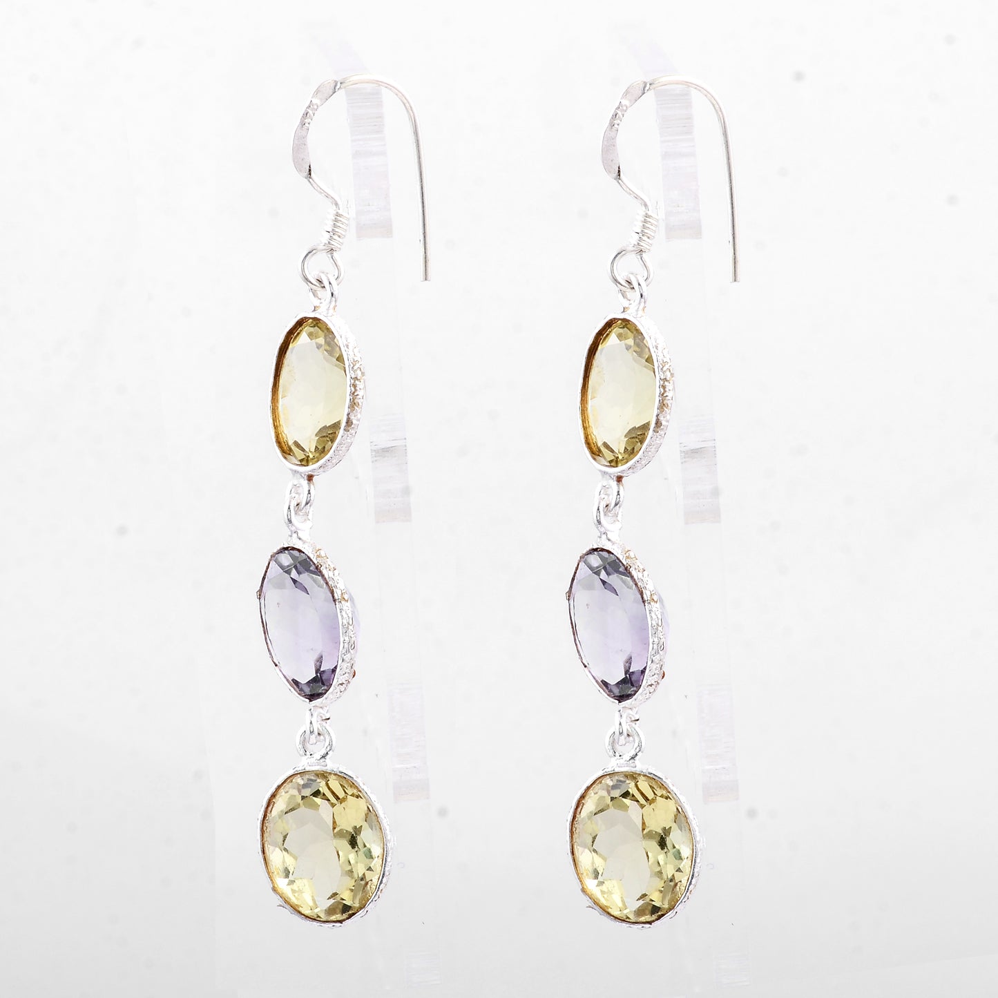 10.40 Ct Amethyst 925 Sterling Silver Earrings