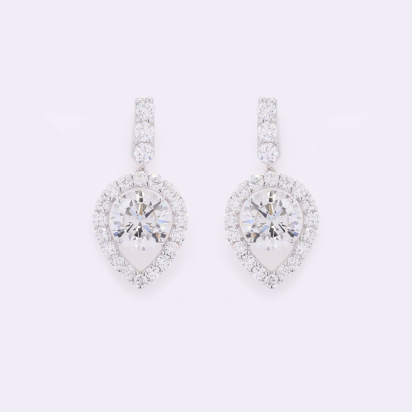 4.43 Carats Lab Grown Diamond 14K Gold Earrings