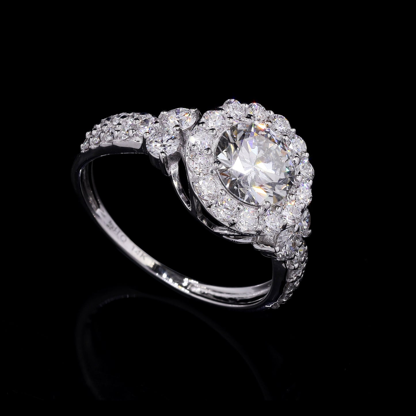 2.16 Carats Lab Grown Diamond 14K Gold Ring
