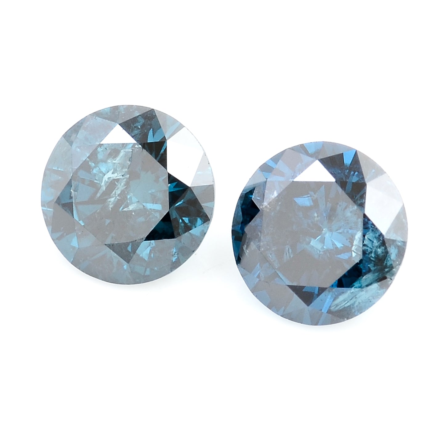 0.75 Blue Diamond Round Loose Gemstone