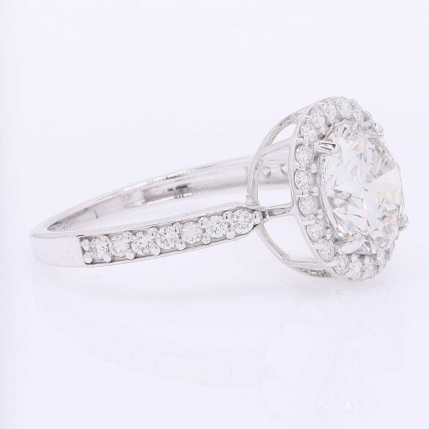 2.49 Carats Lab Grown Diamond 14K Gold Ring
