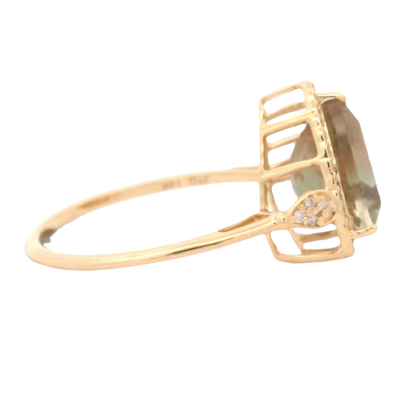 2.97 Ct Trillion Oregon Sunstone 14K Gold Ring