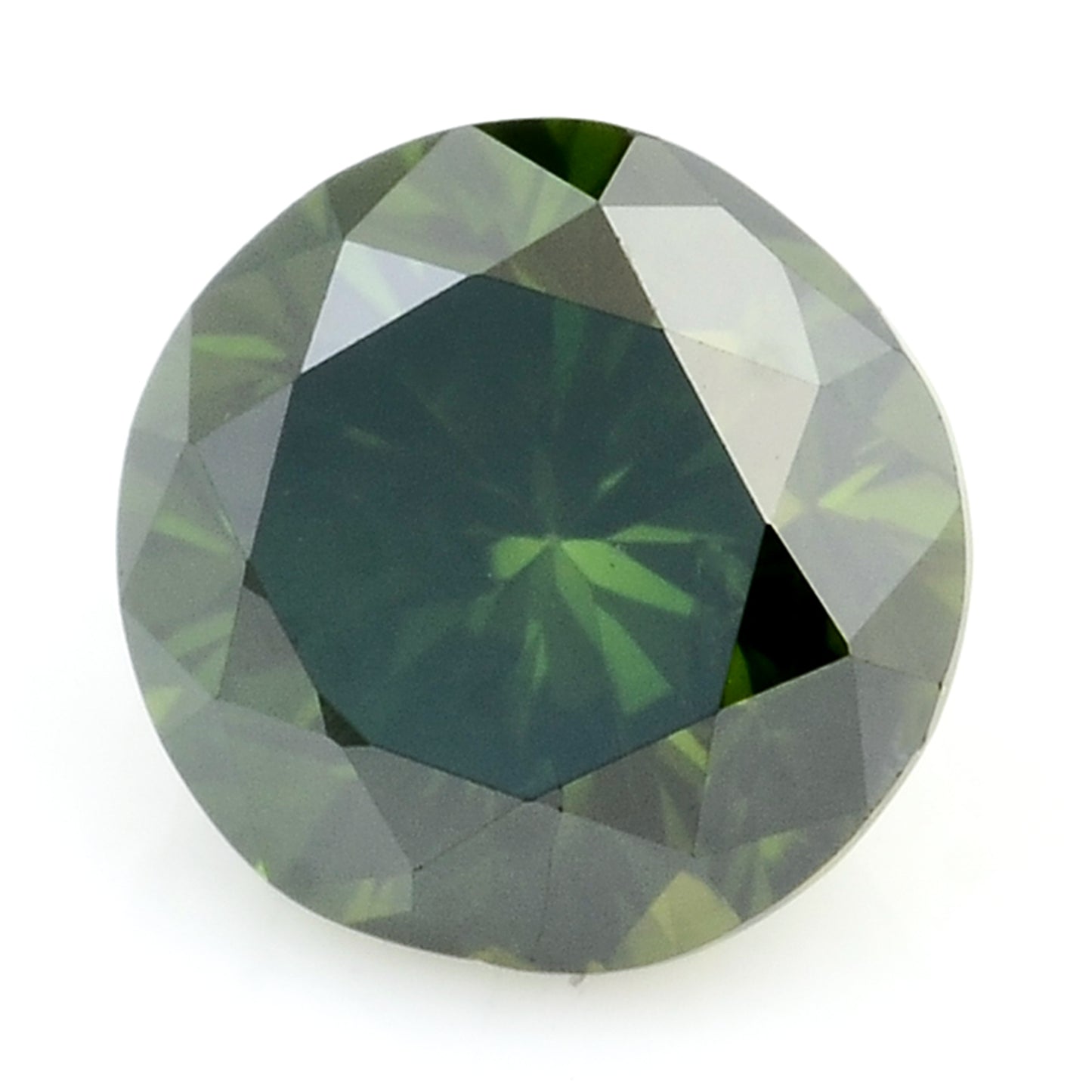 0.36 Green Diamond Round Loose Gemstone
