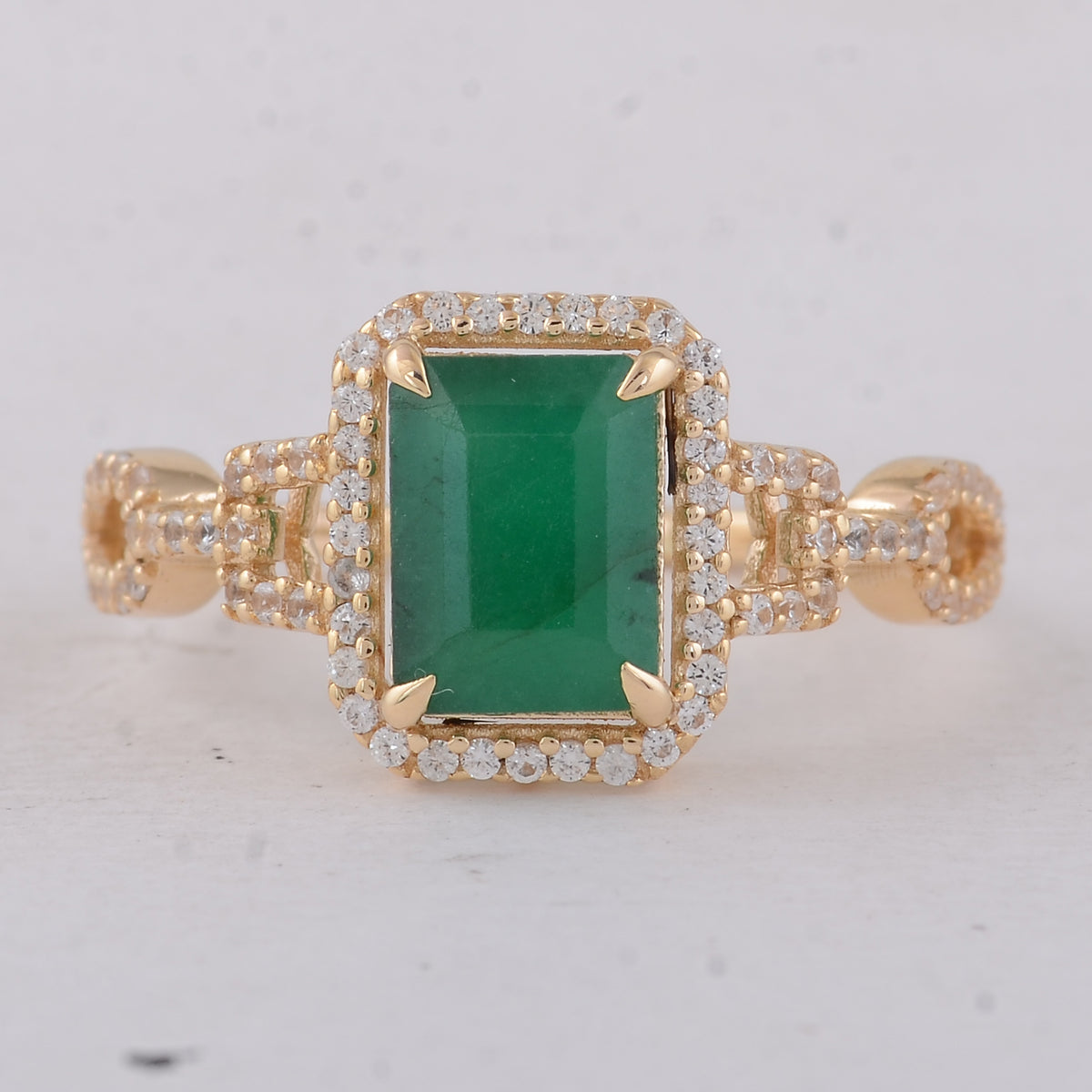 1.88 Ct Octagon Emerald 9K Gold Ring