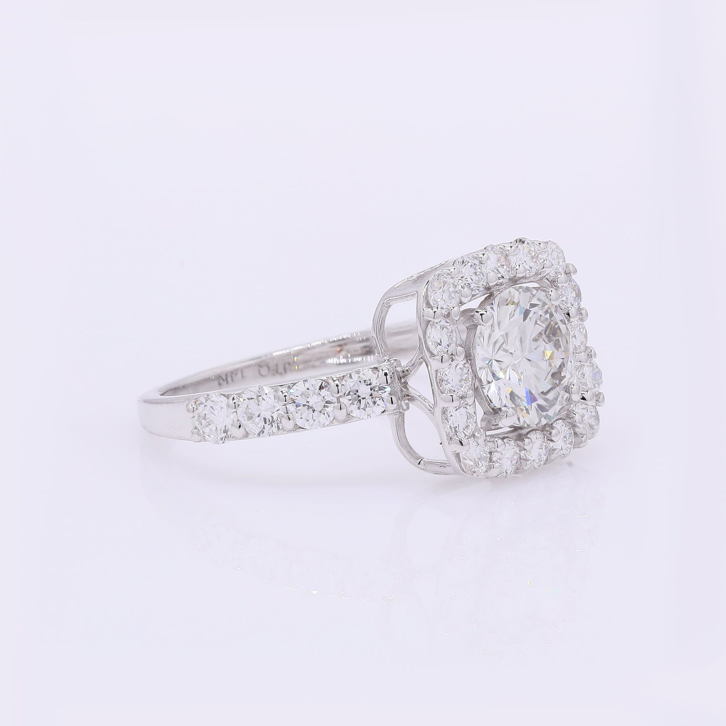 2.06 Carats Lab Grown Diamond 14K Gold Ring