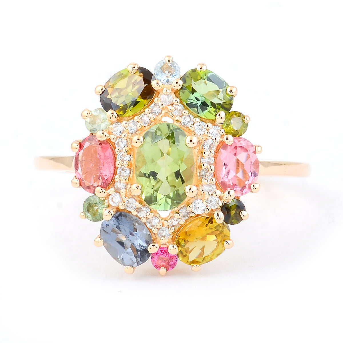 1.82 Ct Oval Tourmaline 14K Gold Ring