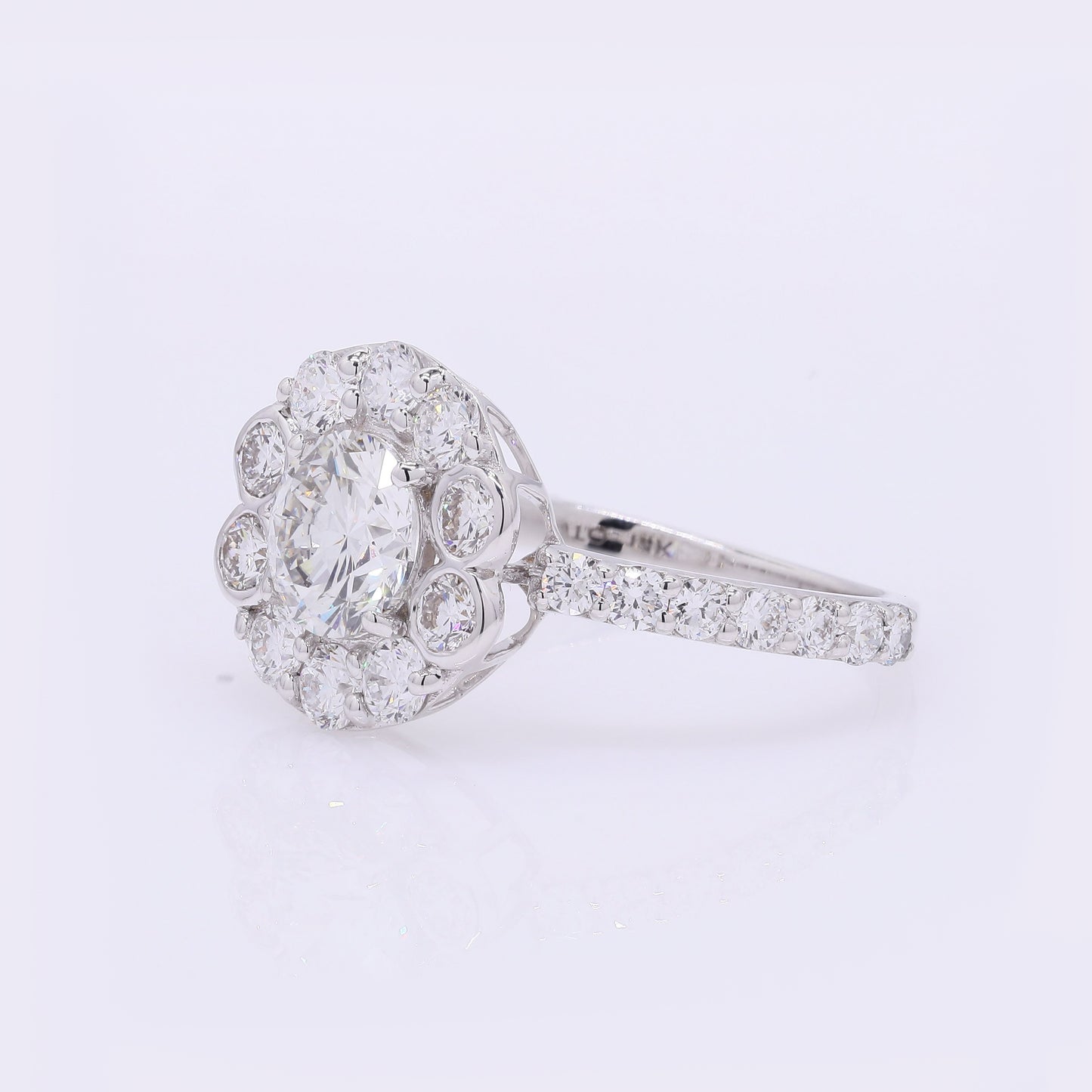 2.14 Carats Lab Grown Diamond 14K Gold Ring