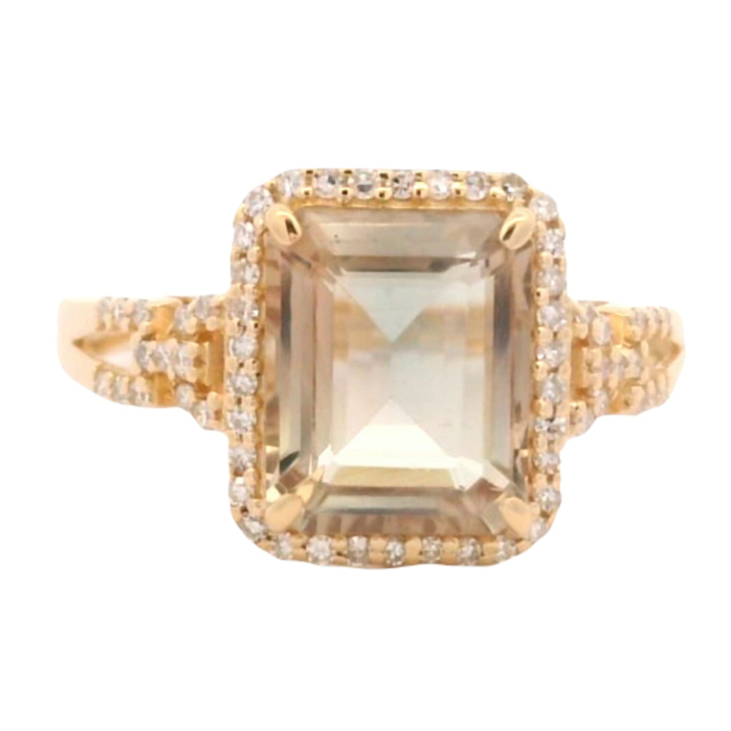 2.56 Ct Octagon Oregon Sunstone 14K Gold Ring