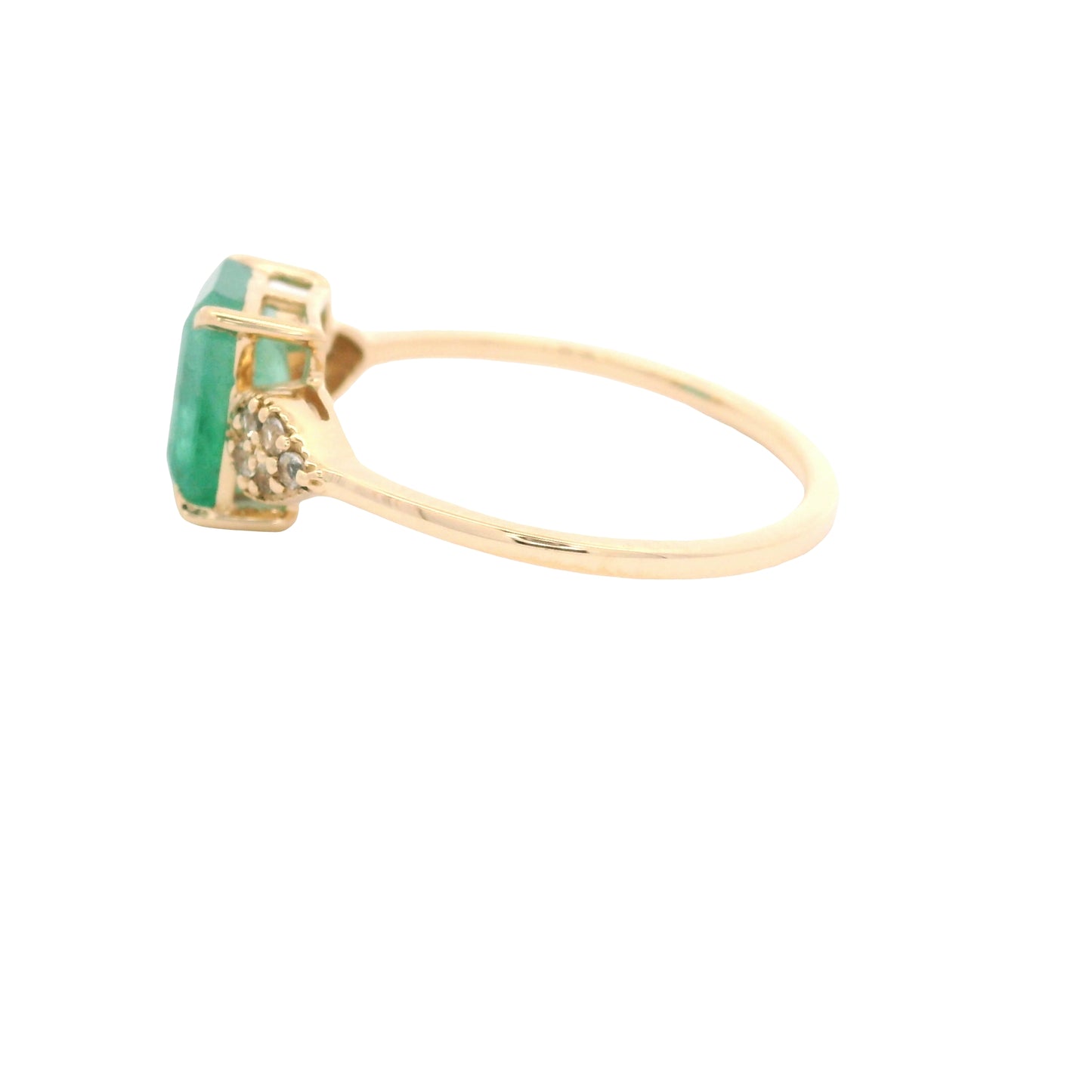 1.62 Ct Octagon Emerald 14K Gold Ring