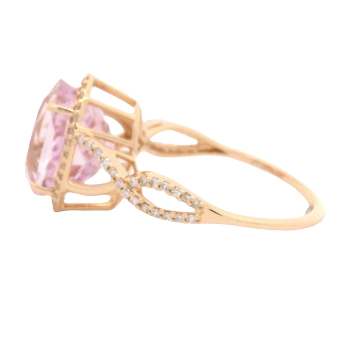 5.36 Ct Oval Kunzite 14K Gold Ring