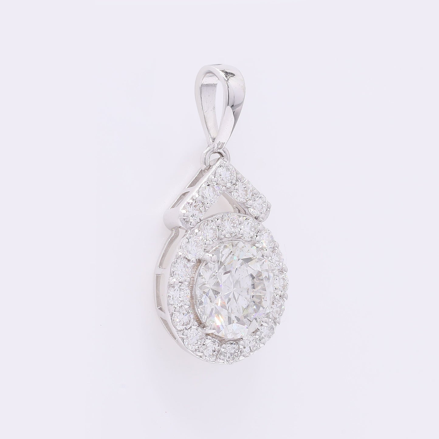 2.13 Carats Lab Grown Diamond 14K Gold Pendant