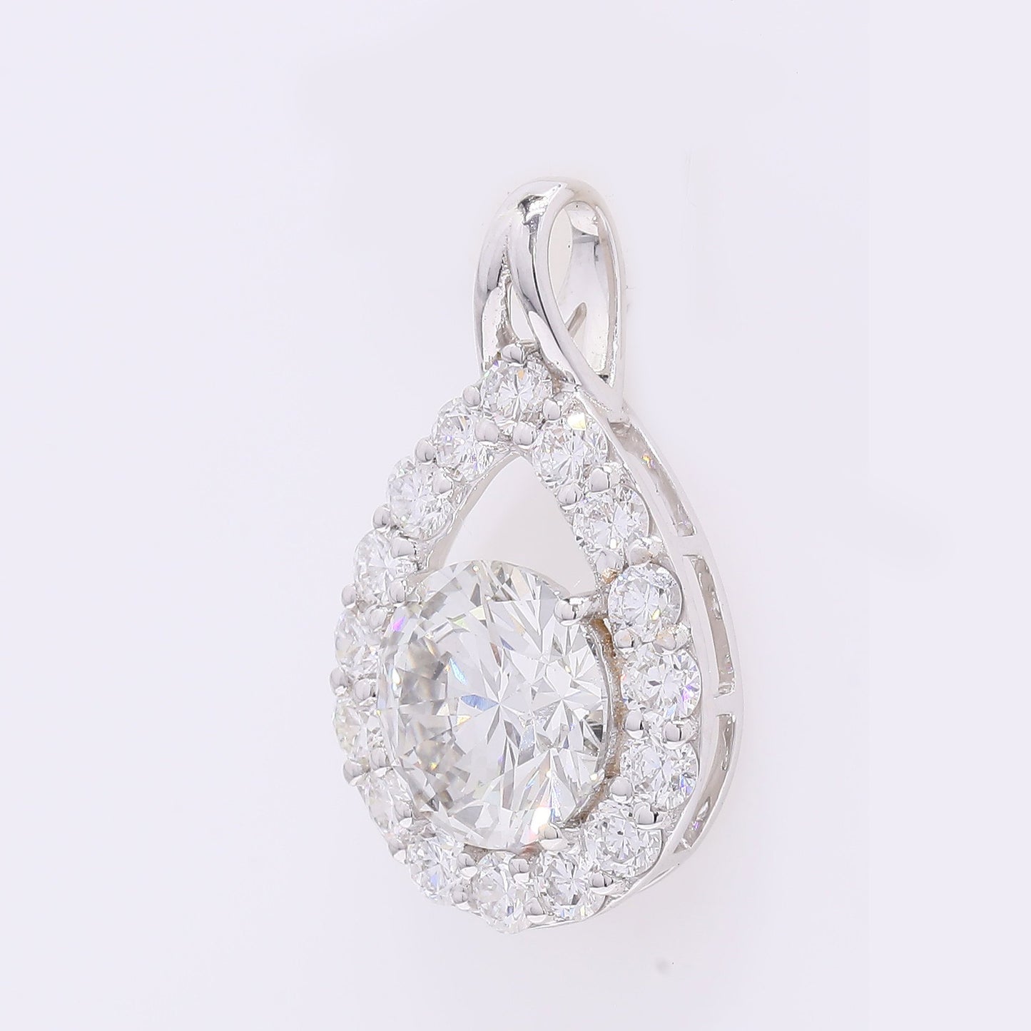 2.17 Carats Lab Grown Diamond 14K Gold Pendant