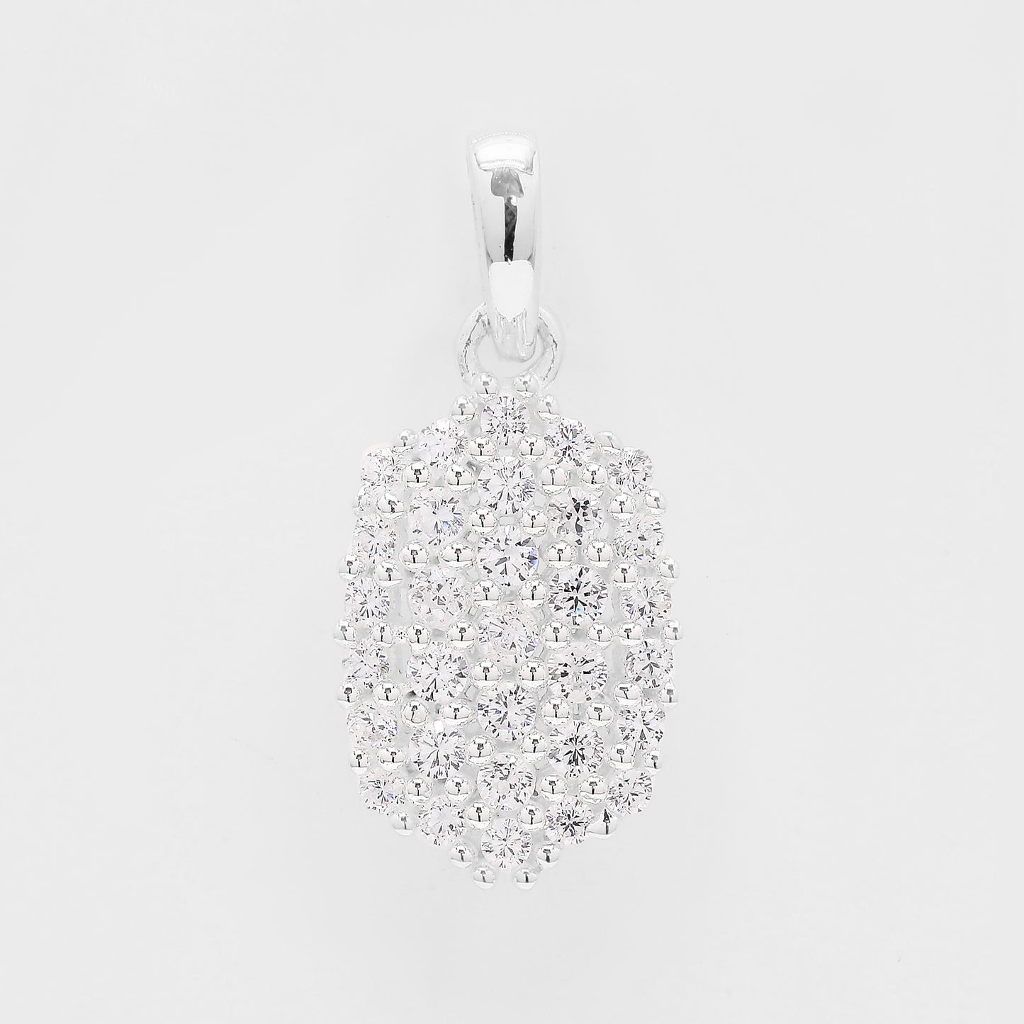 0.95 Ct Round Cubic Zirconia 925 Silver Pendant