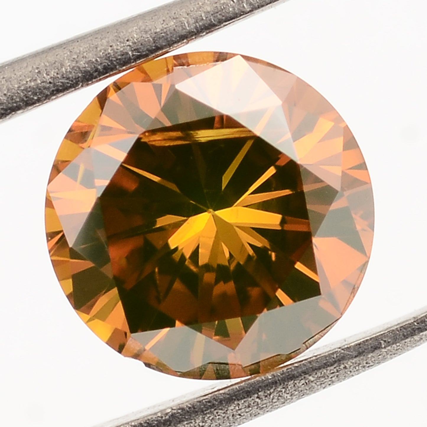 0.28 Red Diamond Round Loose Gemstone