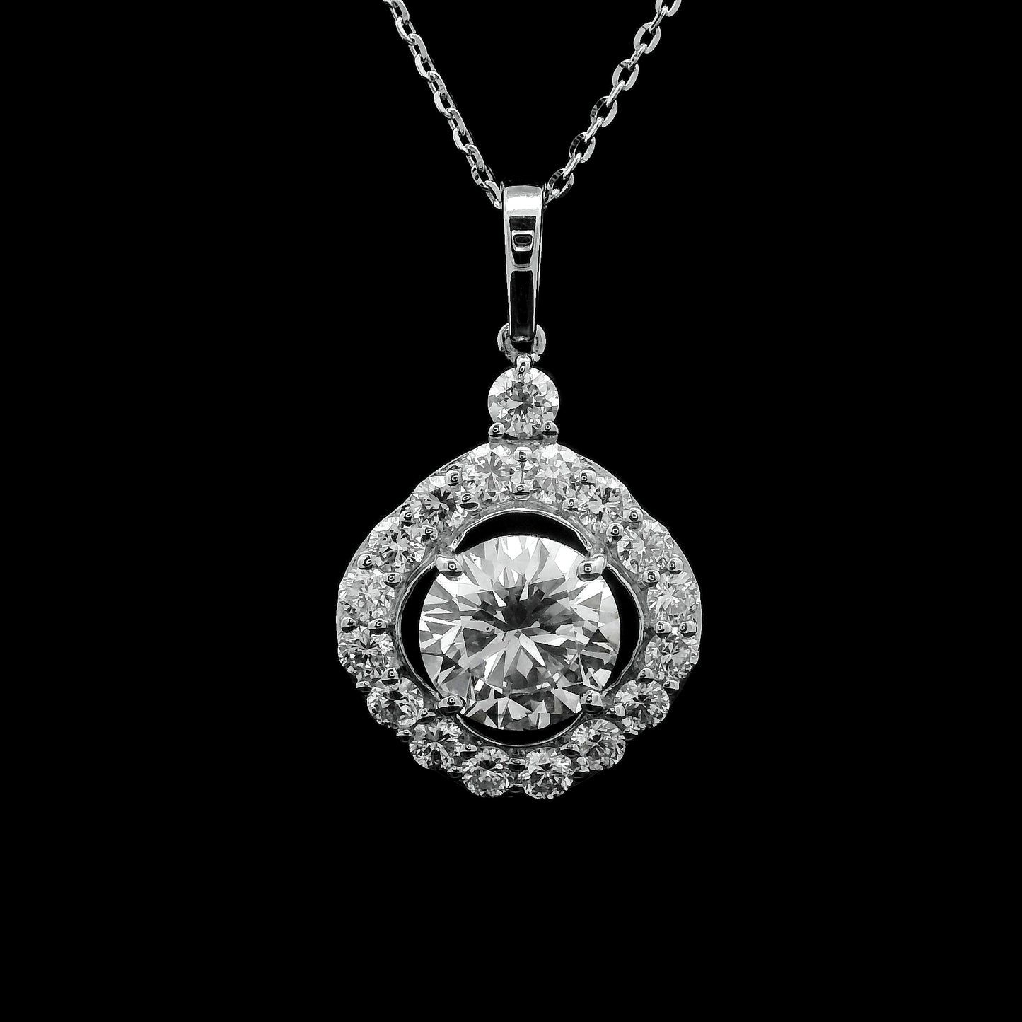 2.32 Carats Lab Grown Diamond 14K Gold Pendant