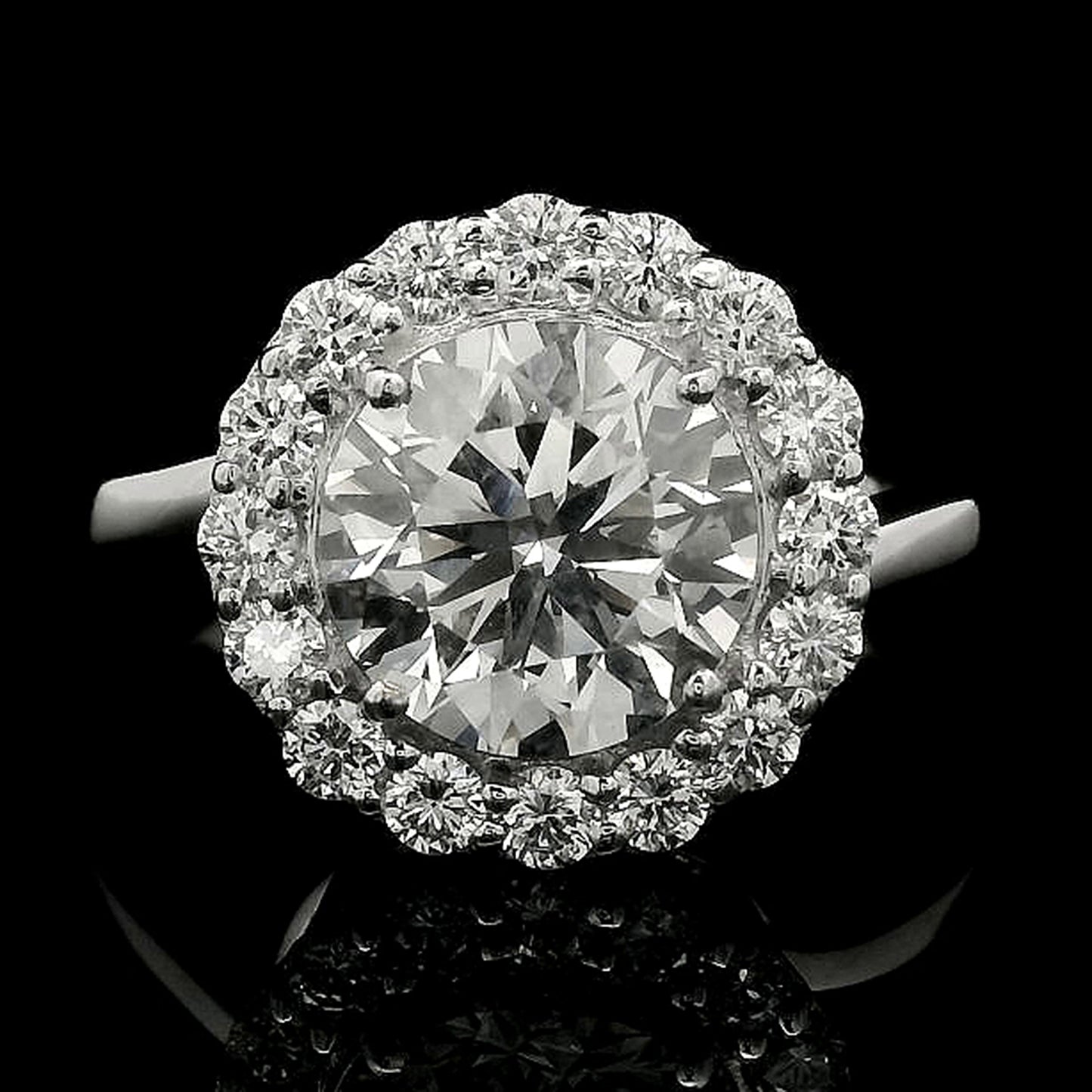 2.61 Carats Lab Grown Diamond 14K Gold Ring