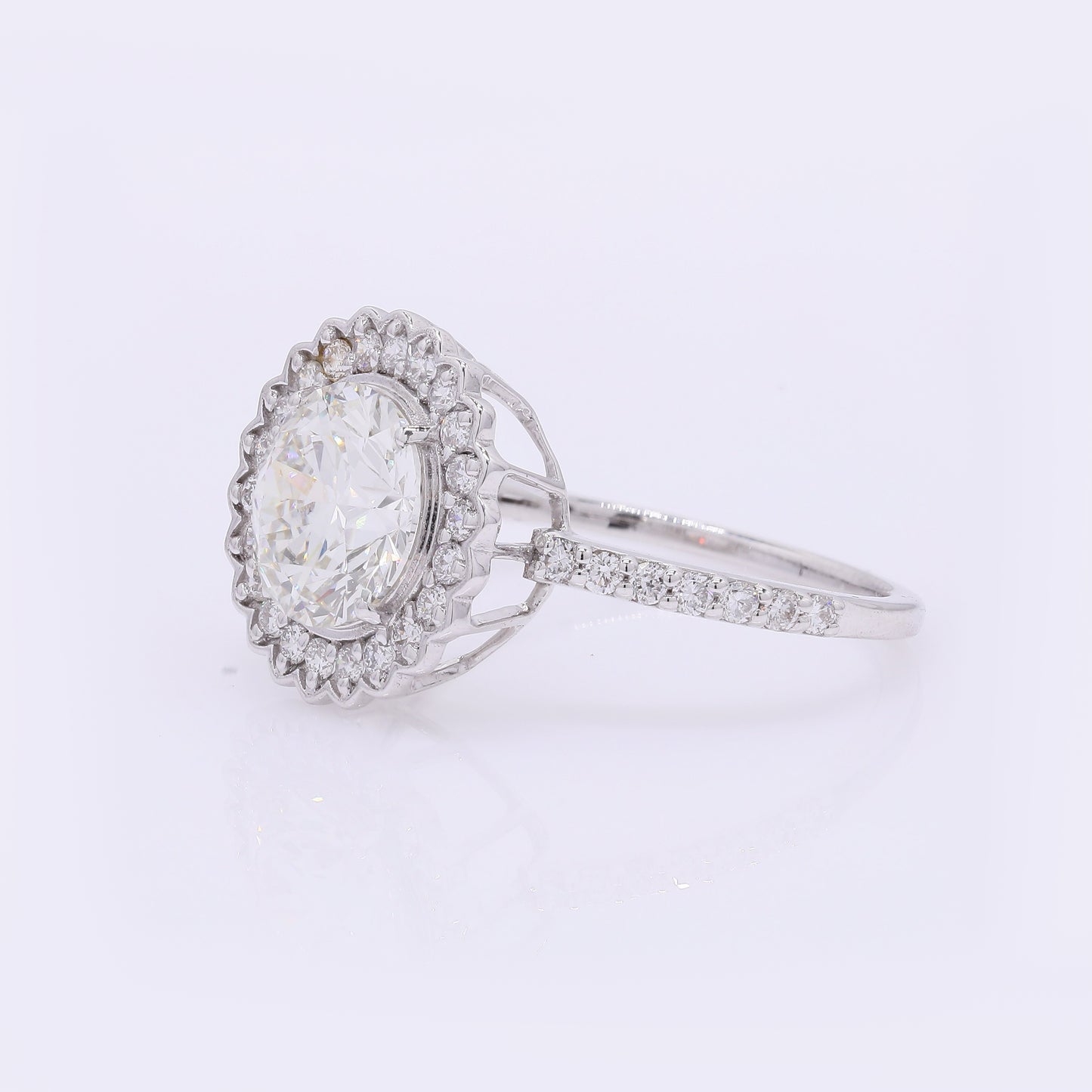 2.56 Carats Lab Grown Diamond 14K Gold Ring