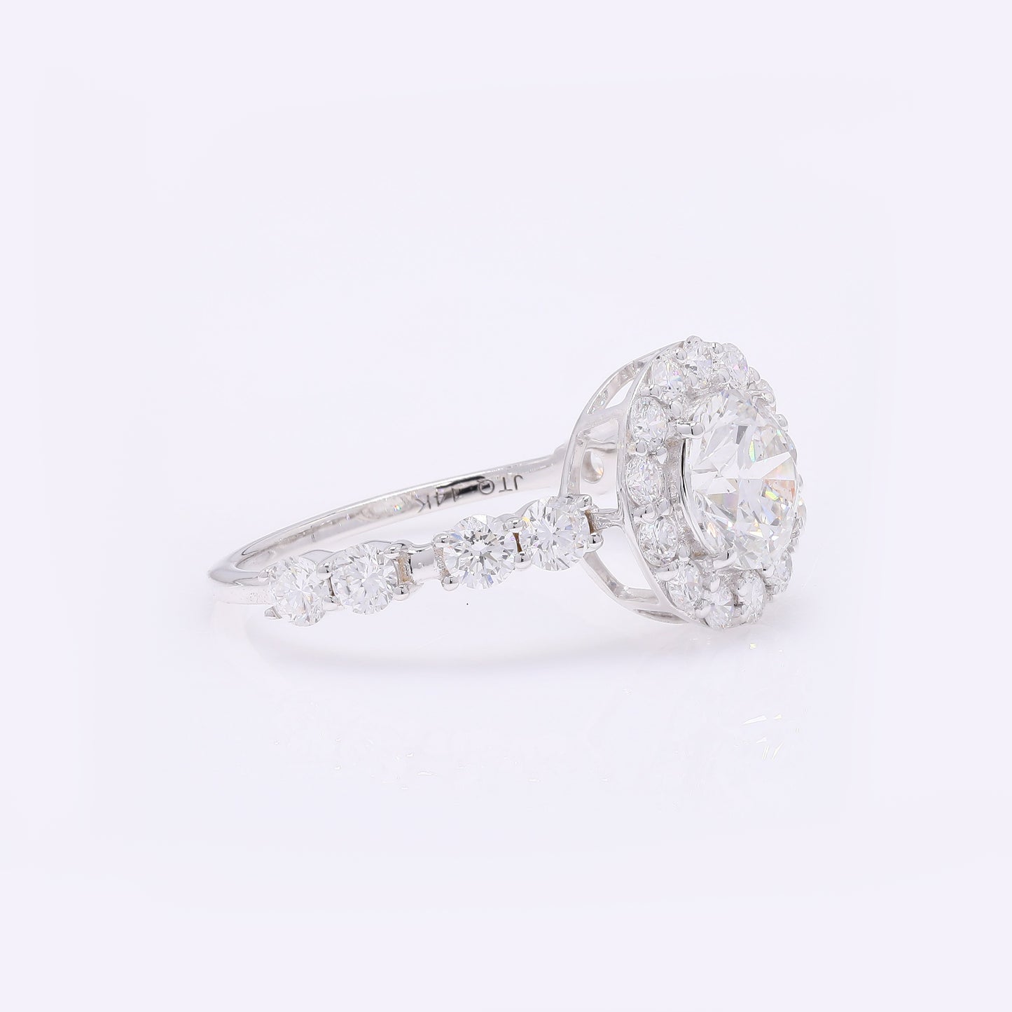 2.08 Carats Lab Grown Diamond 14K Gold Ring