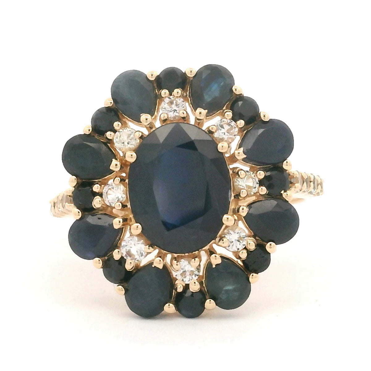 4.57 Ct Oval Sapphire 14K Gold Ring