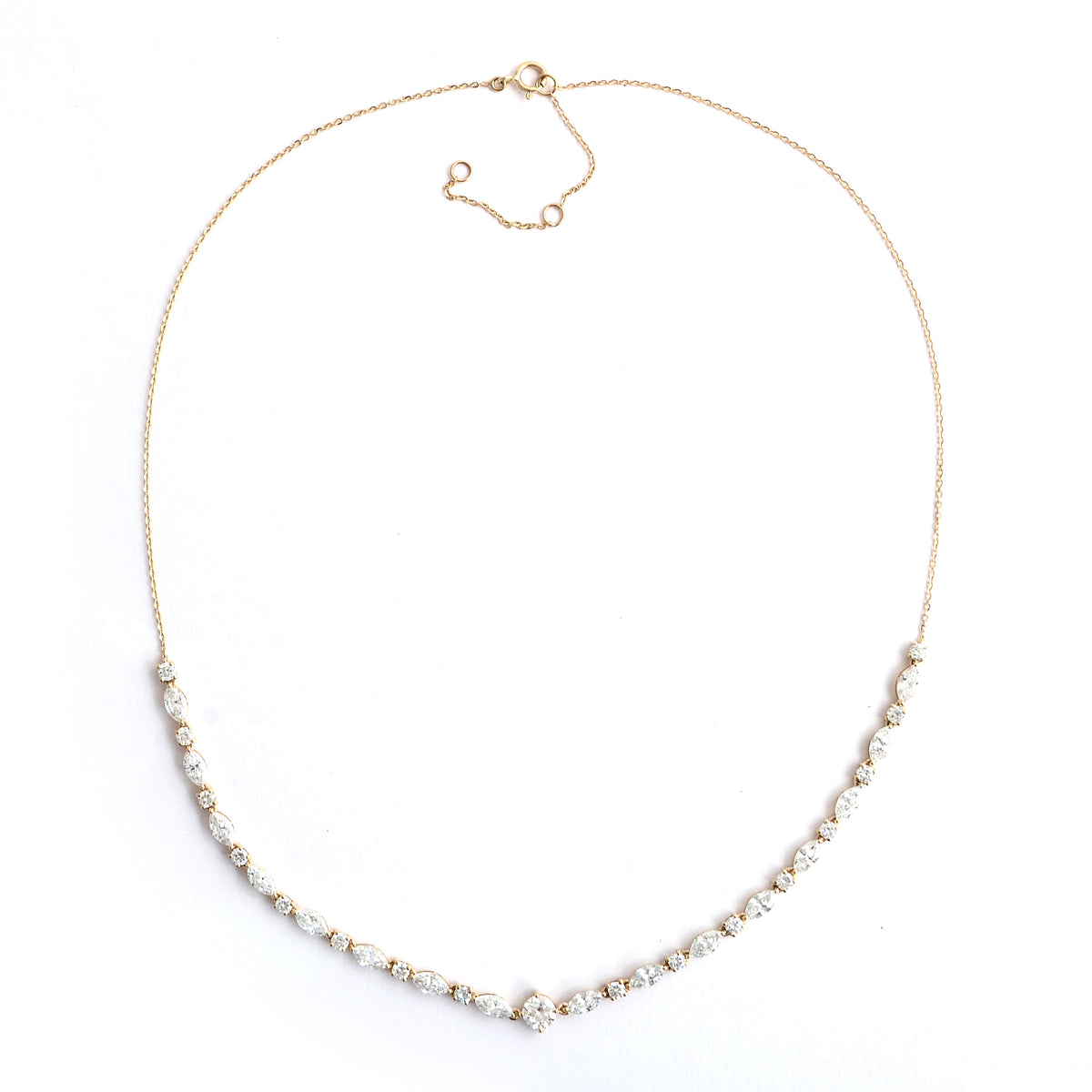 5.34 Carats Lab Grown Diamond 14K Gold Necklace