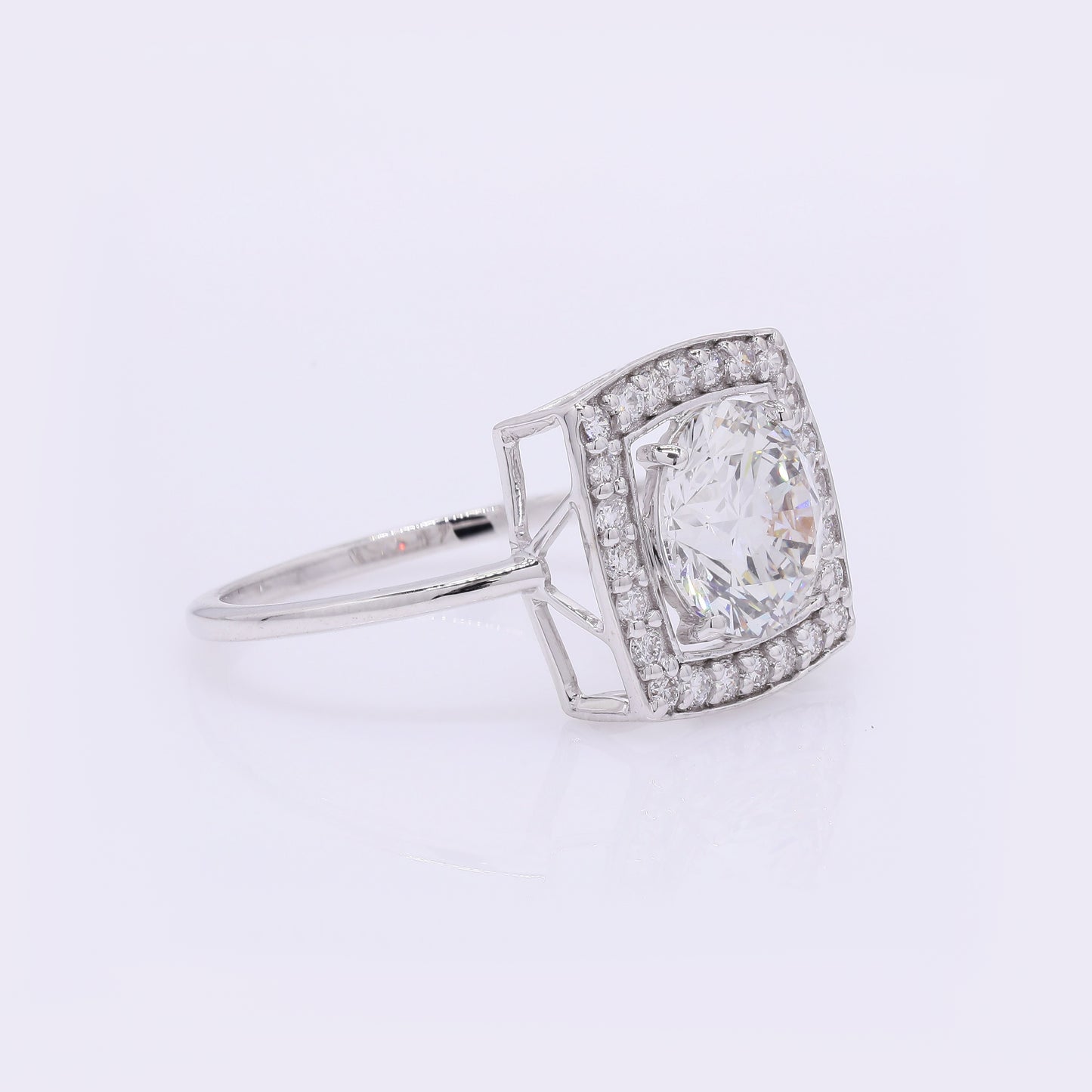 2.38 Carats Lab Grown Diamond 14K Gold Ring