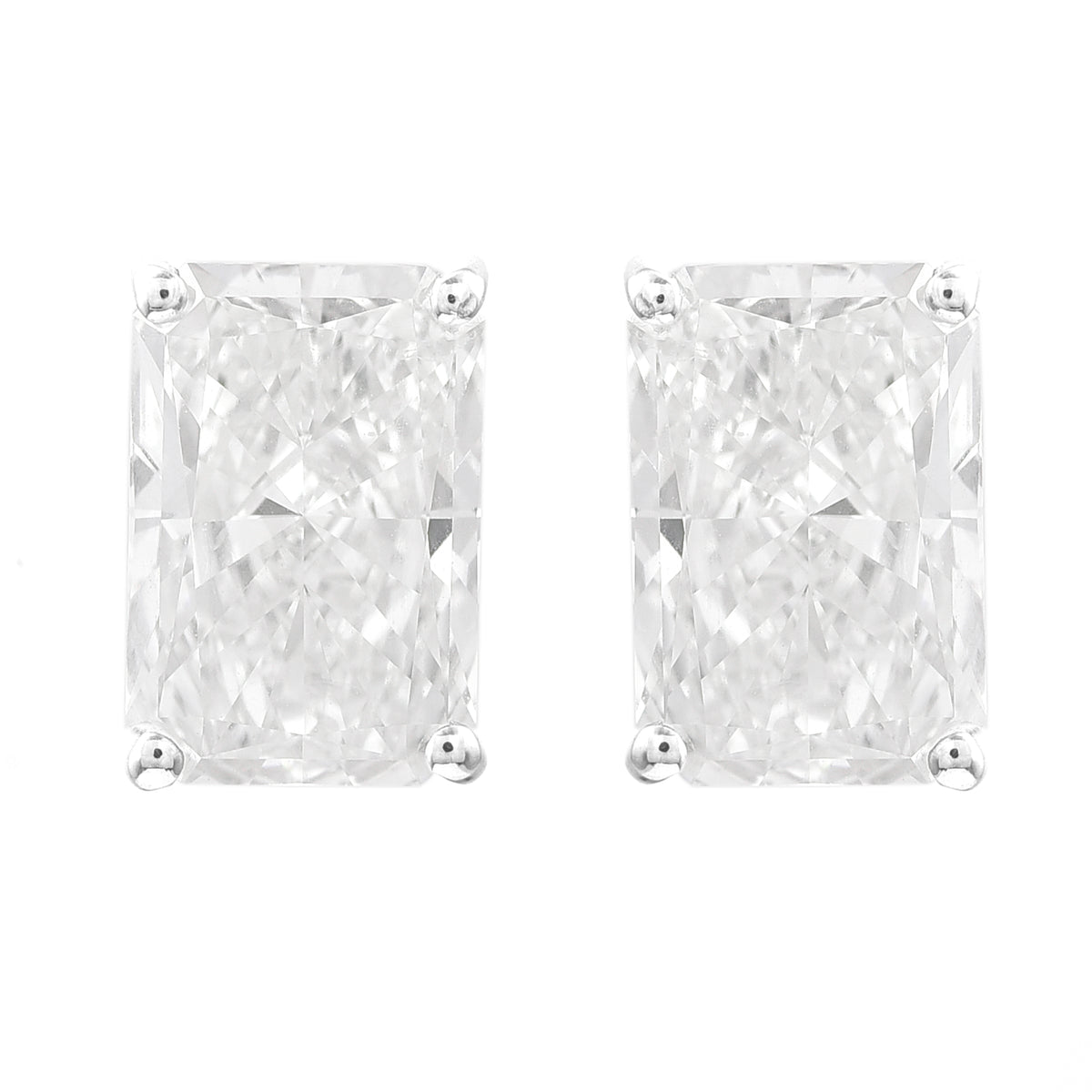 4.03 Carats Lab Grown Diamond 14K Gold Earrings