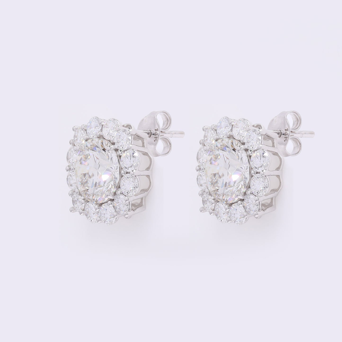 5.13 Carats Lab Grown Diamond 14K Gold Earrings