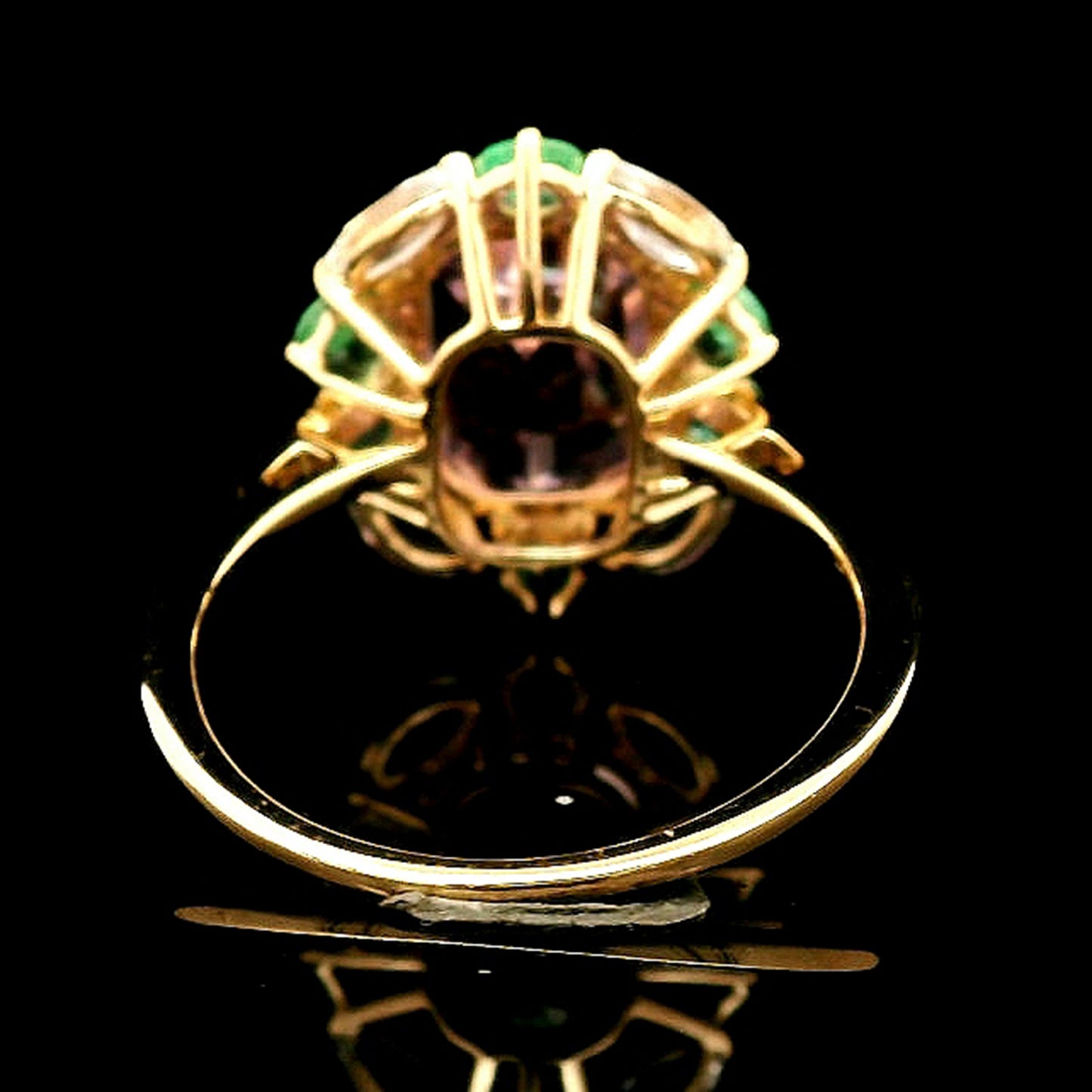 5.65 Ct Cushion Kunzite 14K Gold Ring