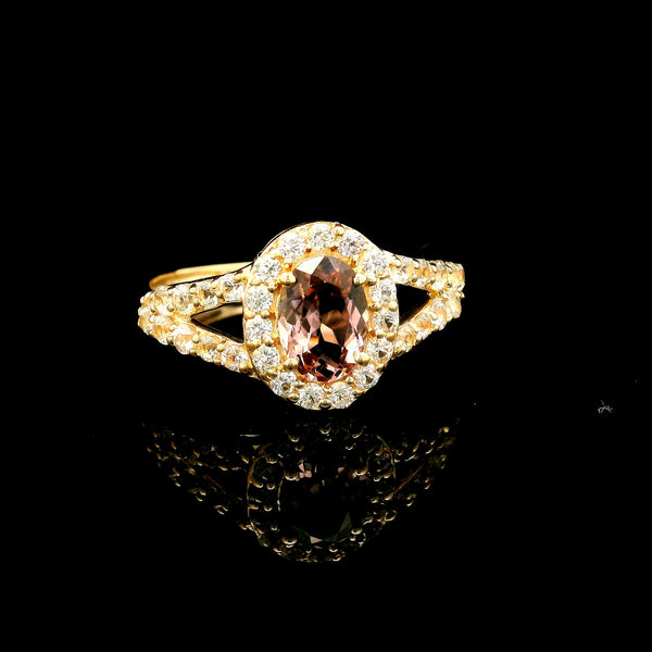 1.45 Ct Oval Tourmaline 14K Gold Ring