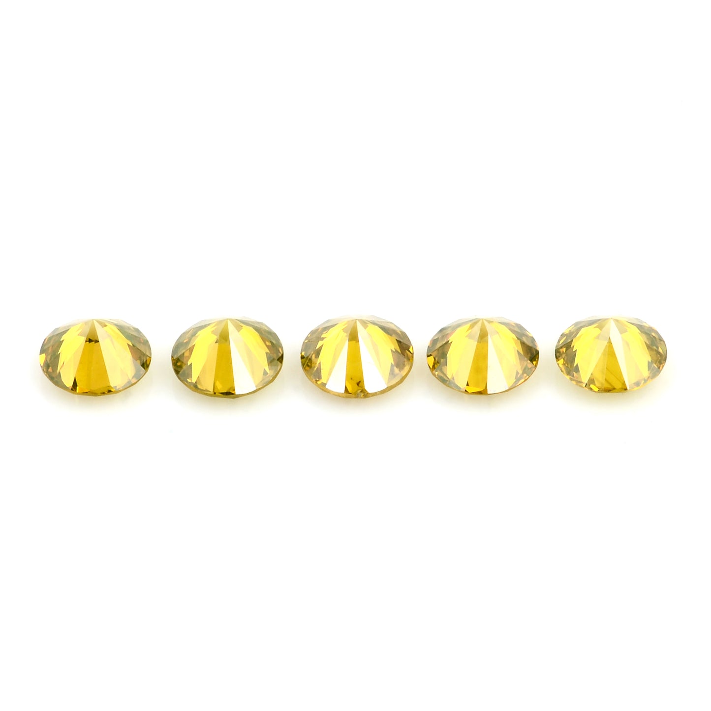 0.79 Yellow Diamond Round Loose Gemstone