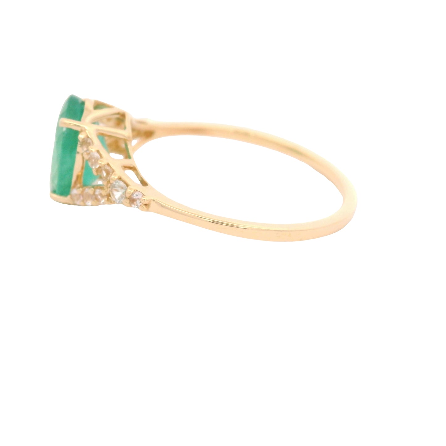 1.79 Ct Oval Emerald 14K Gold Ring