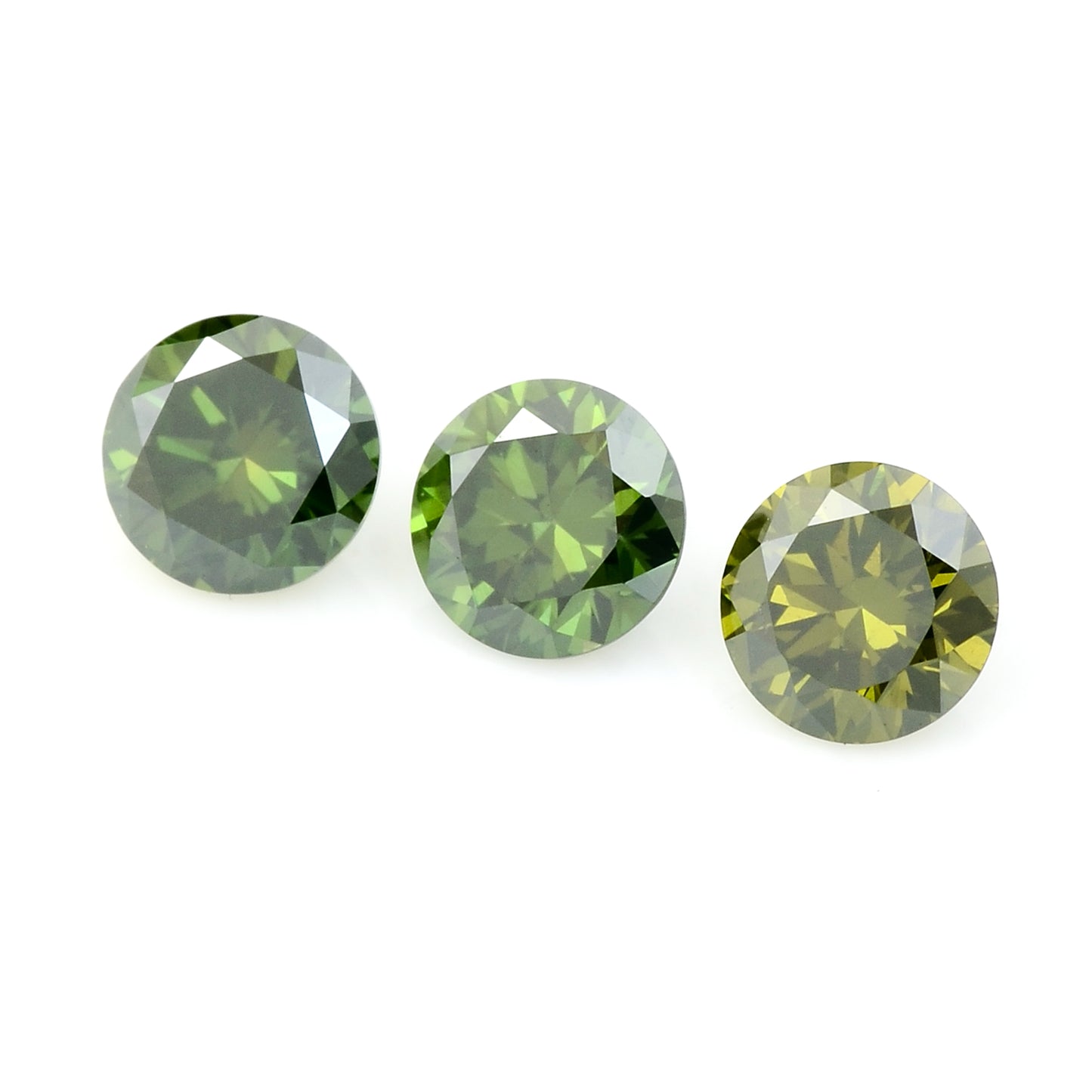 0.53 Green Diamond Round Loose Gemstone