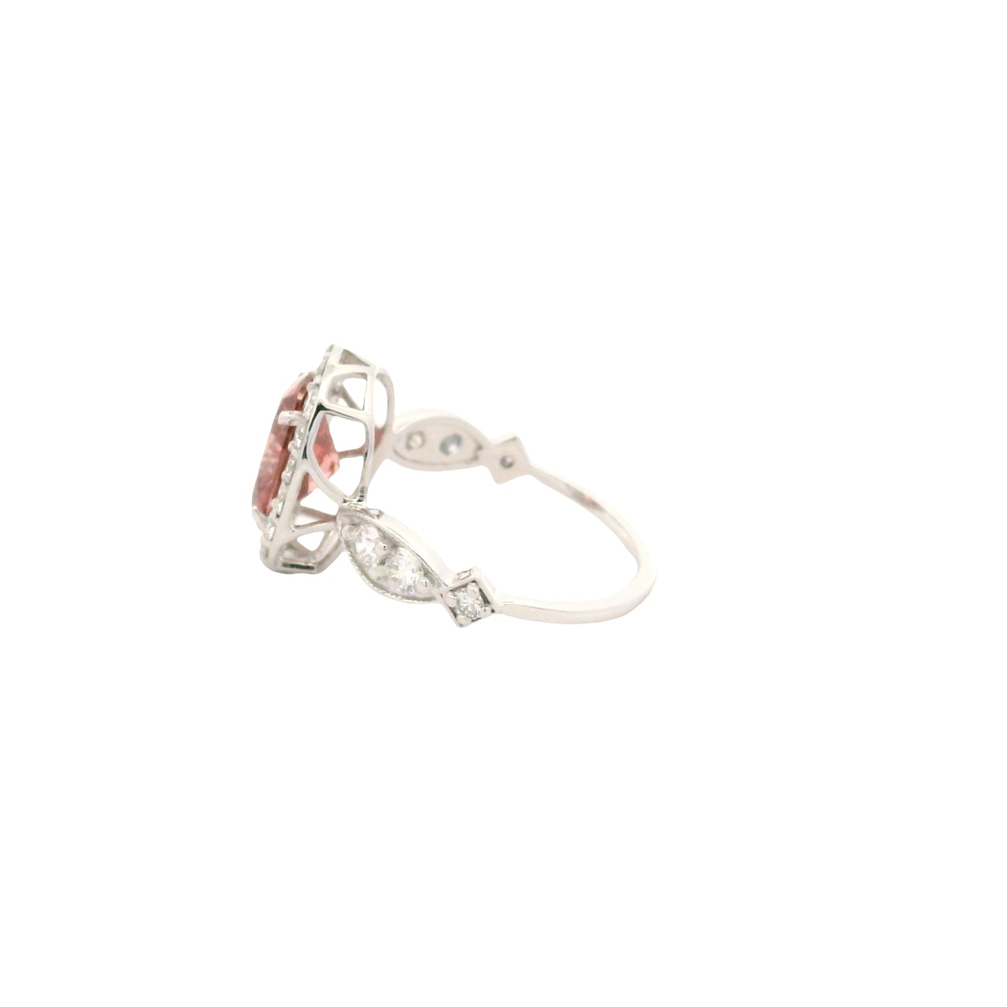2.87 Carats Pink Lab Grown Diamond 14K Gold Ring
